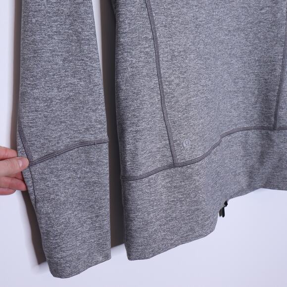 LULULEMON Stride Jacket II Heathered Slate Hooded Lightweight Active Women's 10 - Picture 8 of 12